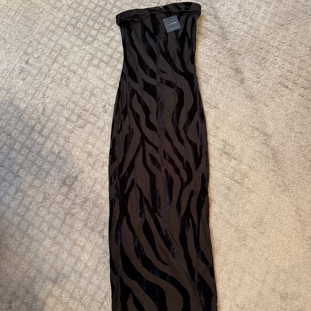 NWT JLuxLabel - Black Zebra Maxi Dress